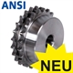 Double-Strand Sprockets KRS, Steel, with One-Sided Hub, pre-bored, ANSI (ASA, ex DIN 8188)