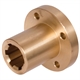 Splined Hubs with Flange - DIN ISO 14 made of Red Brass