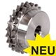 Double-Strand Sprockets ZRR, Stainless Steel, with One-Sided Hub, ISO 05 B-2, Pitch 8 mm