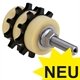 PU Chain Lubrication Pinions for Double-Strand Roller Chains B-2, Axial Lube Port