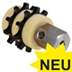PU Chain Lubrication Pinions for Double-Strand Roller Chains B-2, Radial Lube Port