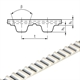 Open-Length Timing Belts, PU, Profile T