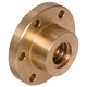 Ready-to-install Flanged Nut, single thread, left hand, red brass