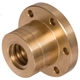 Ready-to-install Flanged Nut EFM, Double-Thread, right hand, red brass