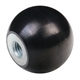 Ball Knobs DIN 319 from Rubber NBR, Version E, with Thread
