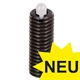 Spring Plungers with Bolt from Plastic, Internal Hexagon, black oxide finish