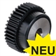 Spur Gears, Plastic PA 12 G black, with steel or Stainless steel core